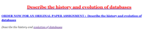 Describe the history and evolution of databases