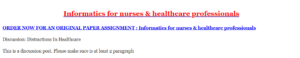Informatics for nurses & healthcare professionals