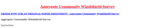 Aggregate Community Windshield Survey