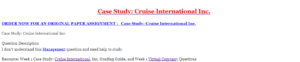 Cruise International Inc.
