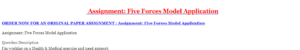 Five Forces Model Application