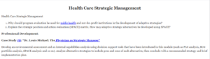 Health Care Strategic Management