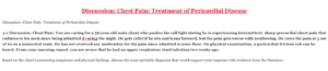 Discussion Chest Pain Treatment of Pericardial Disease