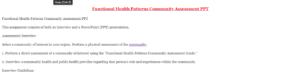 Functional Health Patterns Community Assessment PPT