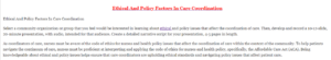Ethical And Policy Factors In Care Coordination