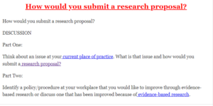 How would you submit a research proposal