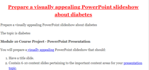 Prepare a visually appealing PowerPoint slideshow about diabetes