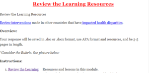 Review the Learning Resources