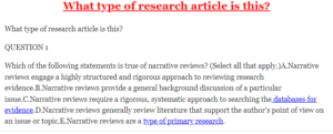 What type of research article is this