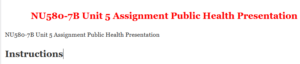 NU580-7B Unit 5 Assignment Public Health Presentation