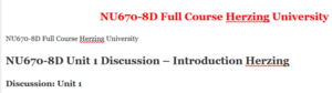 NU670-8D Full Course Herzing University