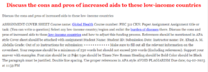 Discuss the cons and pros of increased aids to these low-income countries
