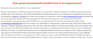 Does good communication build trust in an organization