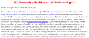 HU Promoting Healthcare And Patients Rights