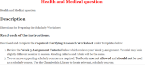 Health and Medical question