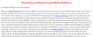 Prevention of Disease Case Study Module 4