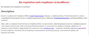 Ru-regulation-and-compliance-in-healthcare