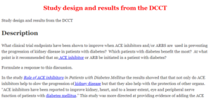 Study design and results from the DCCT