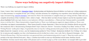 Three ways bullying can negatively impact children