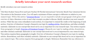 Briefly introduce your next research section