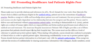 HU Promoting Healthcare And Patients Rights Peer