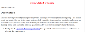 MRU Adult Obesity
