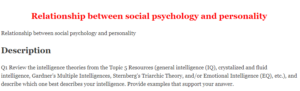 Relationship between social psychology and personality
