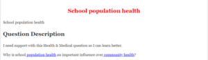 School population health