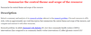 Summarize the central theme and scope of the resource