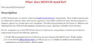 What  does HITECH stand for